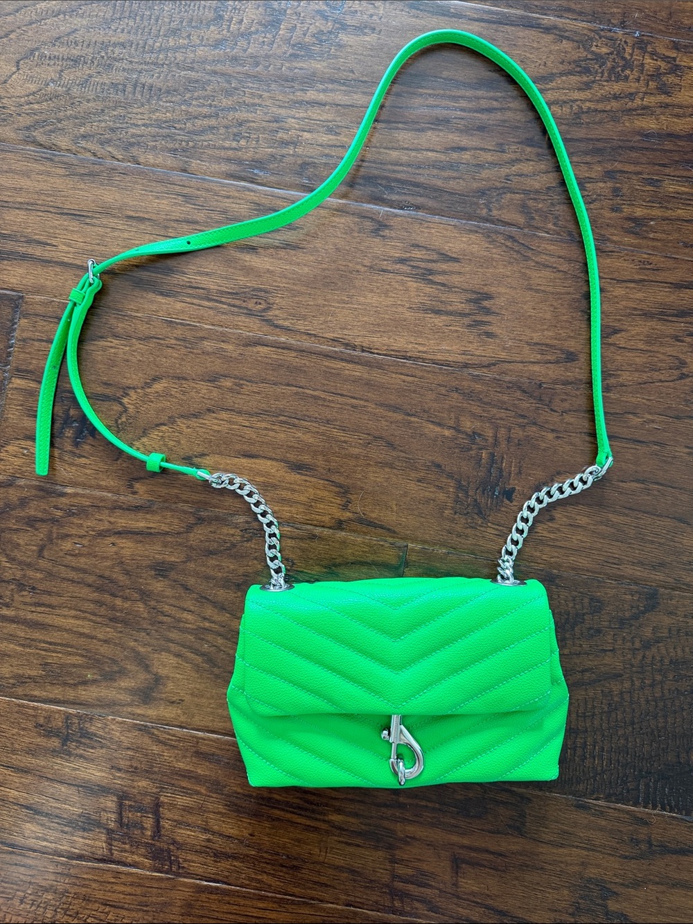 Rebecca Minkoff Edie Crossbody bag in neon green like new